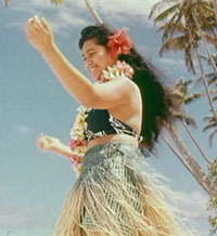 Woman dancing hula