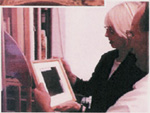 Pair admire art work